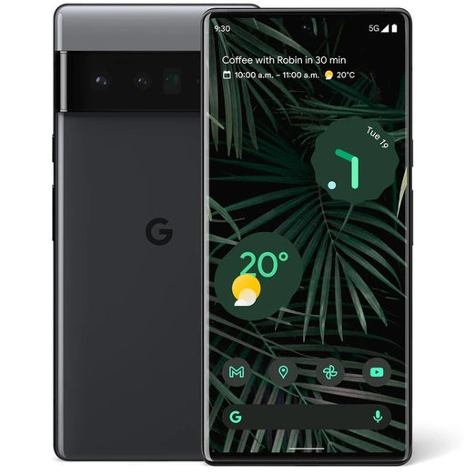 Google Pixel 6 Pro 5G + Olixar Carbon Fibre Tough Case (128GB, Stormy Black, Special Import)