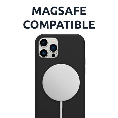 Olixar MagSafe Compatible iPhone 13 Pro Max Soft Silicone Case - (Black, Special Import)-Accessories - Smartphones - Cases-Connected Devices