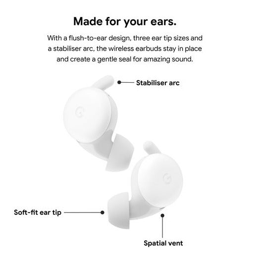 Google Pixel Buds A Series (Clearly White, Special Import)
