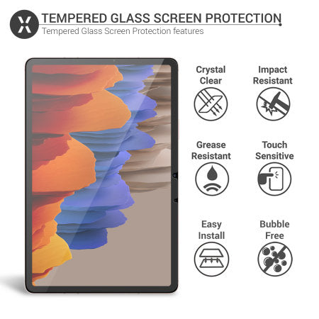 Olixar Samsung Galaxy Tab S7/S8 Tempered Glass Screen Protector (Special Import)